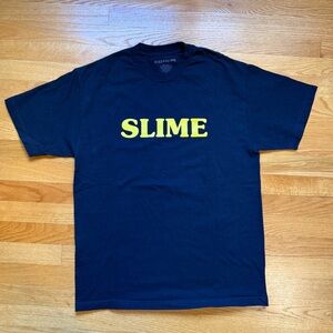 PizzaSlime Men’s T-Shirt with 'SLIME' Print - Sz large